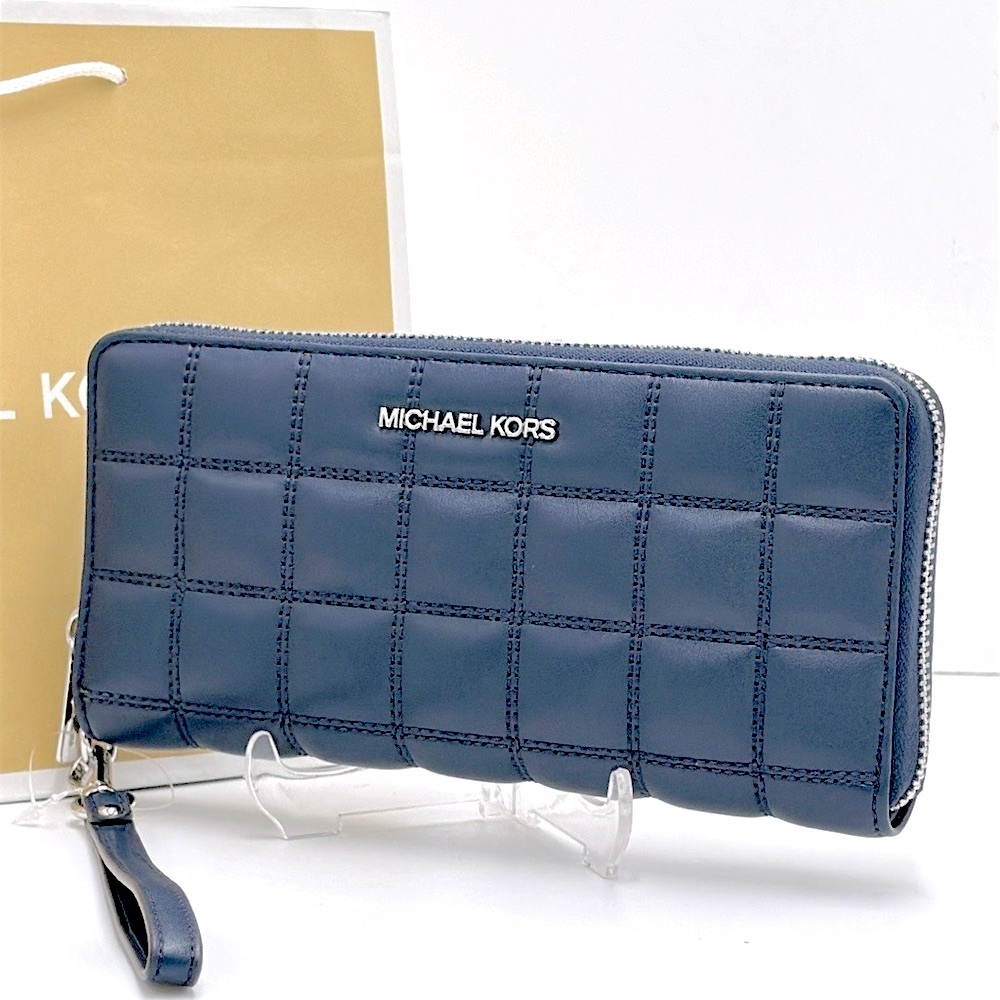 MICHAEL KORS Continental Wristlet Phone Case Wallet Navy

NWT